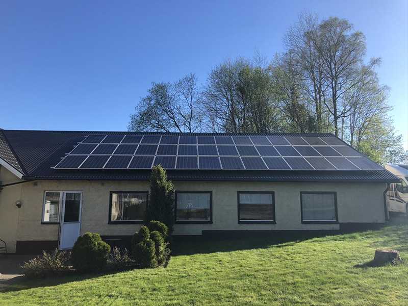 Proyecto sueco conectado a la red de 14 kW