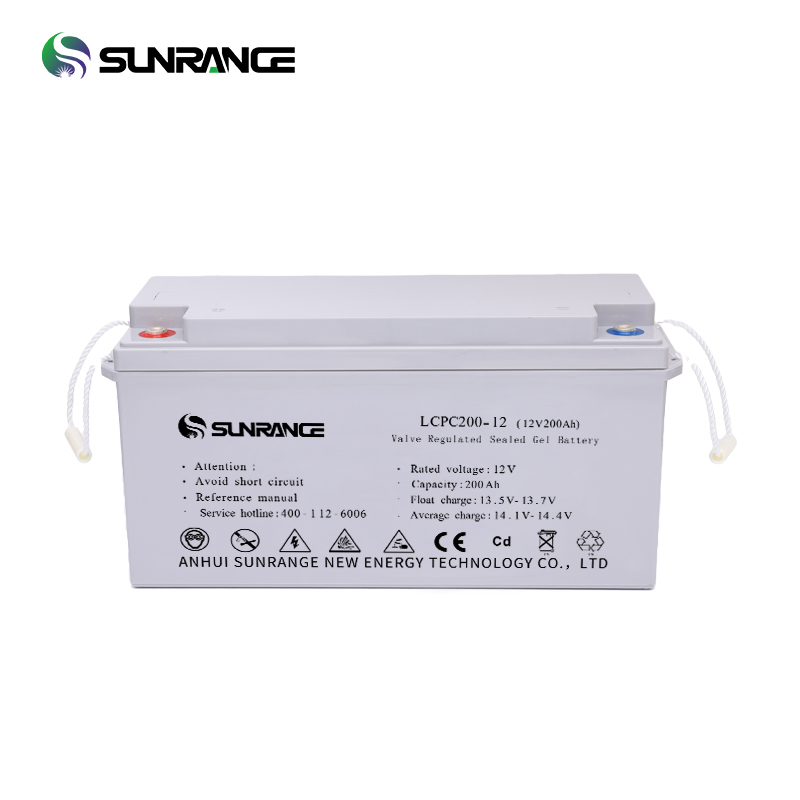 Sunrange 12V 200AH GEL Battery Free Maintenance For Home